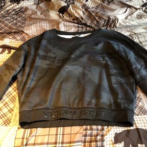 Victoria Secret Sport Crop Crewneck Sweater